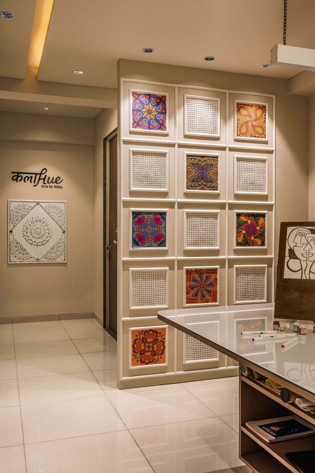 Art Gallery with Indian folk art